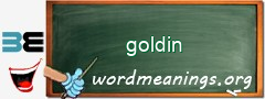 WordMeaning blackboard for goldin